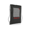 A side view of a black drawstring bag with the Steadyrack 'S' Block logo in white.