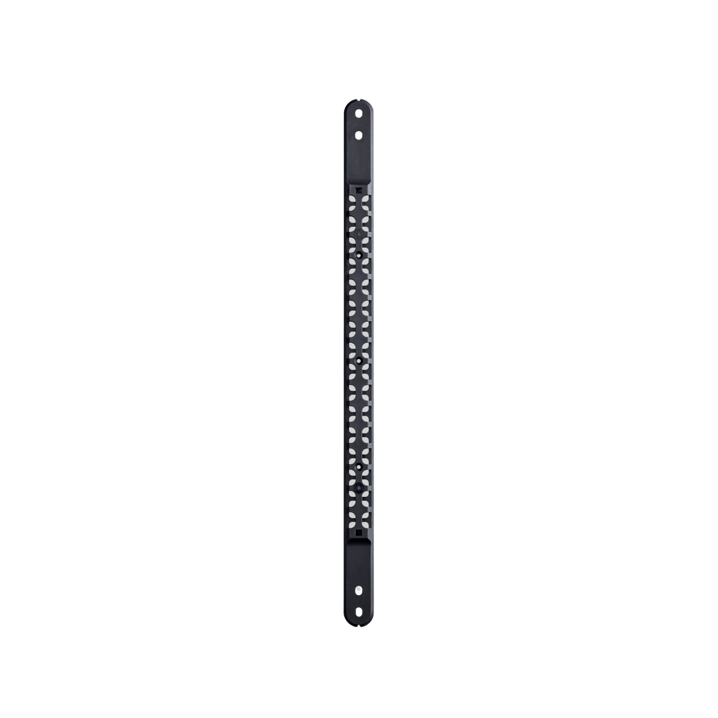 A black GearMate SteadySpine, which is a glass-filled nylon spine with adjustable bracket positions for bike rack storage.
