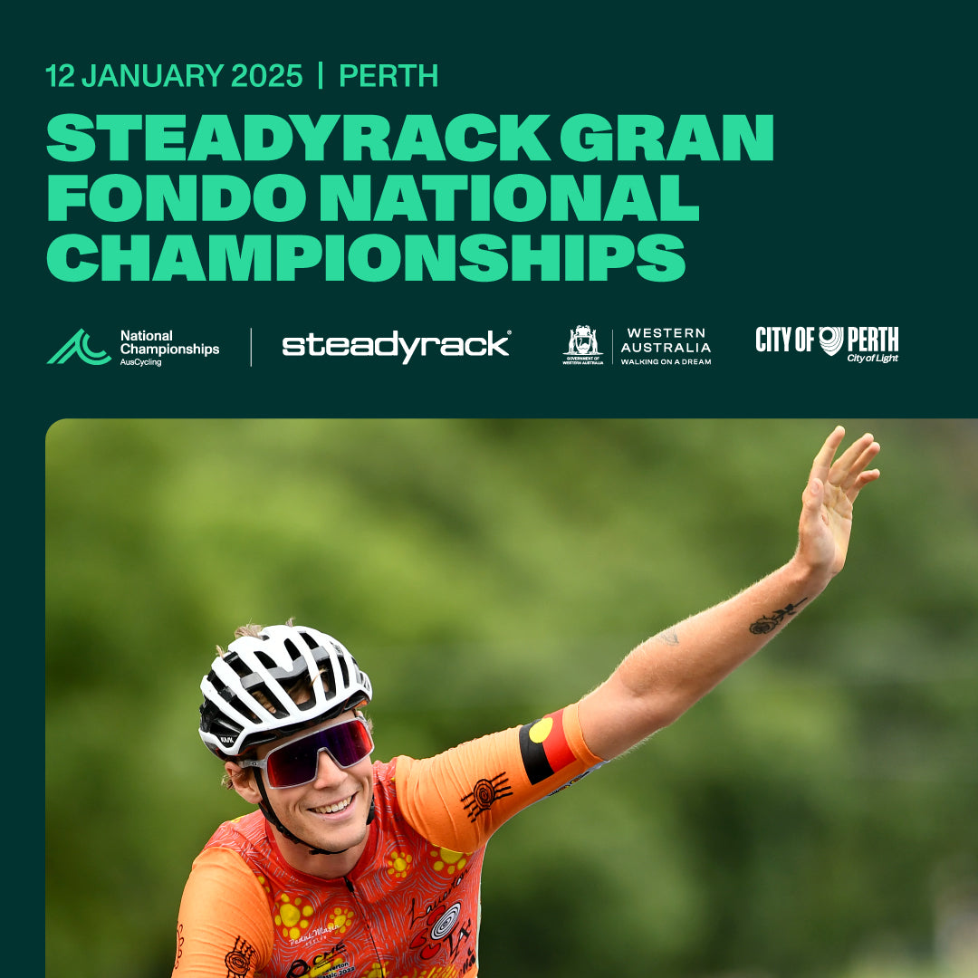 Steadyrack Partners with AusCycling for the 2025 Steadyrack Gran Fondo Road National Championships