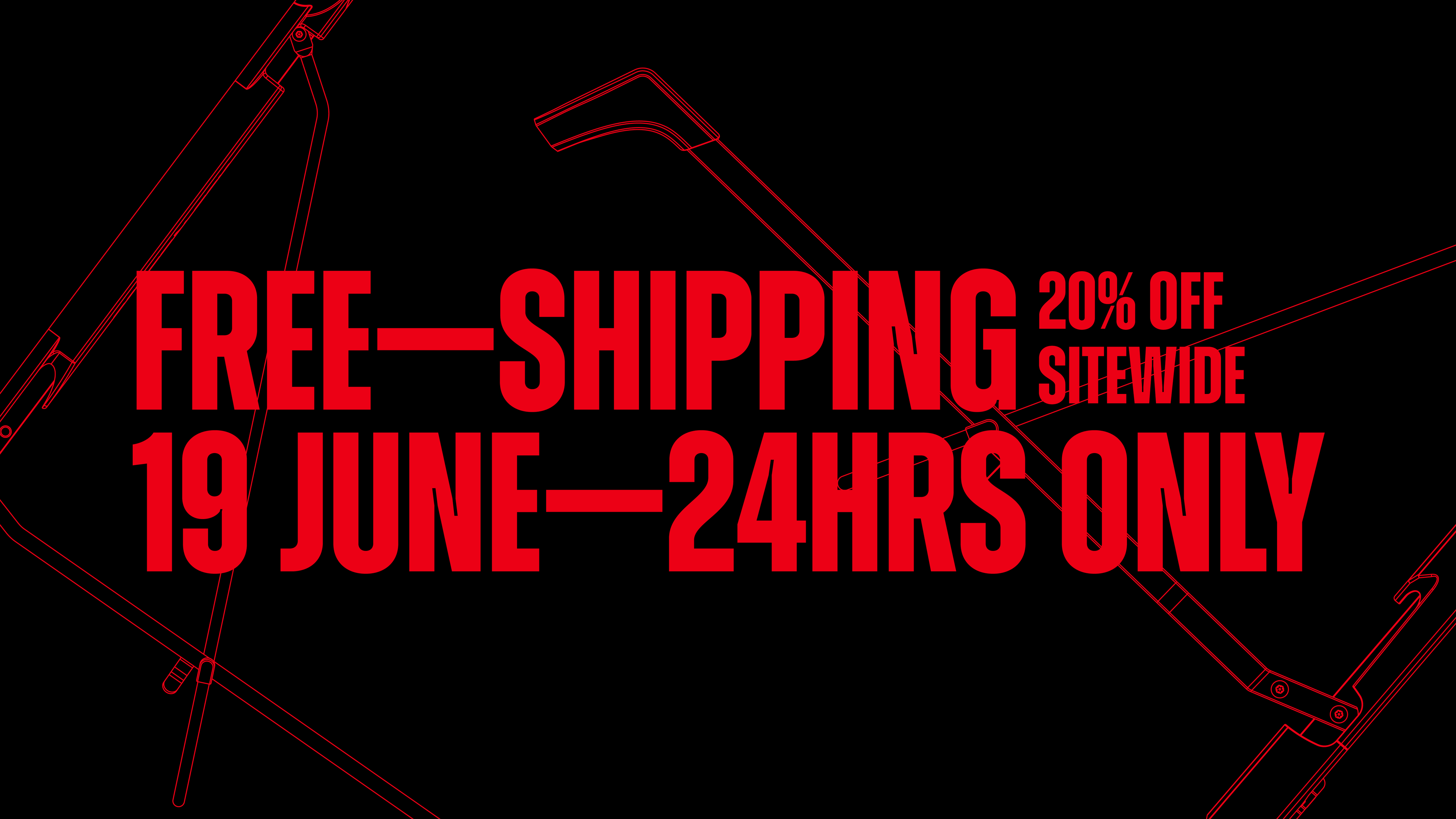 Free Shipping Friday. 19 June. 24 Hours Only. 